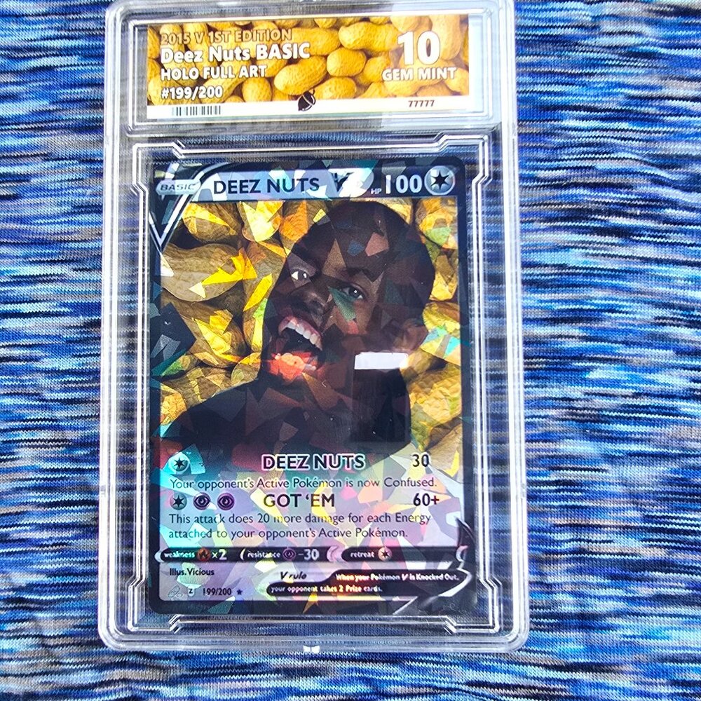 Deez Nuts Meme Pokemon Card - custom slab